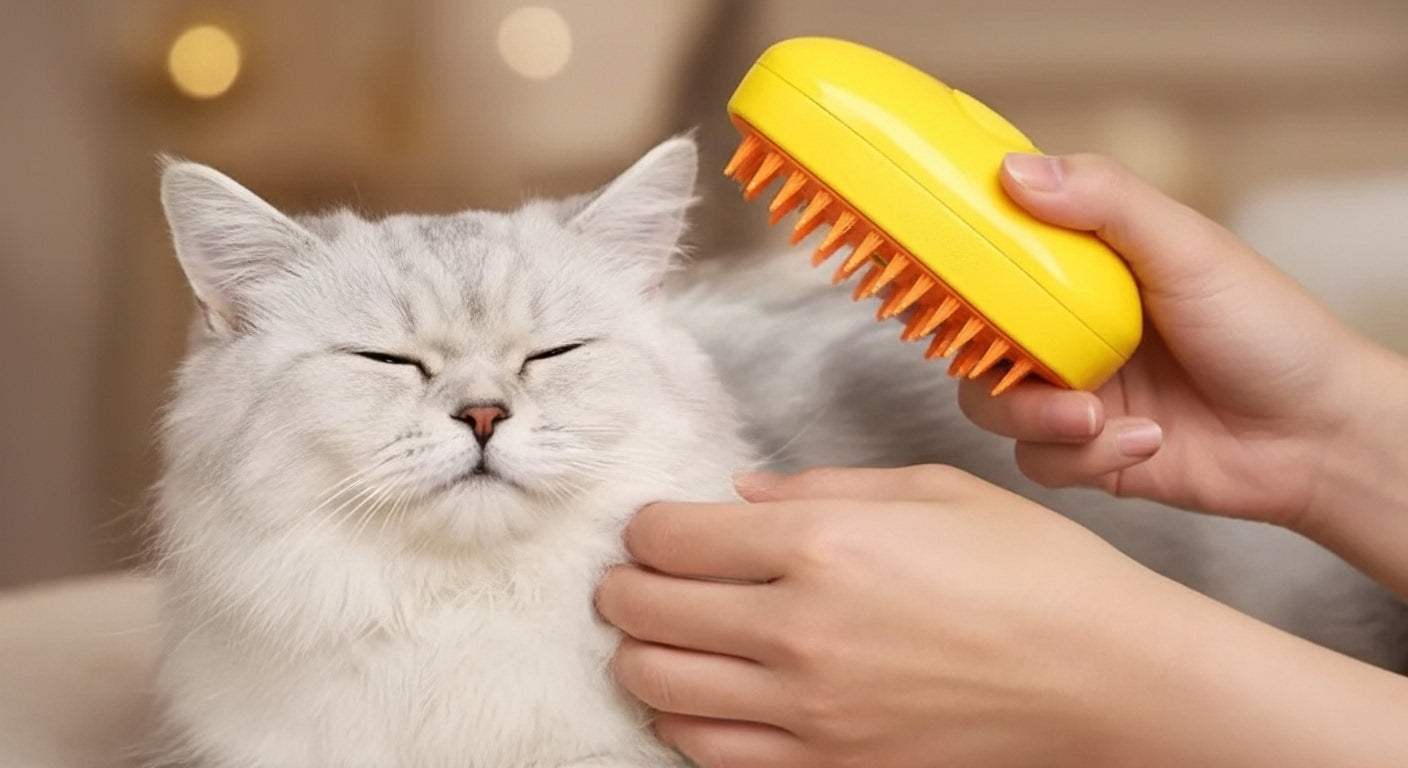 Cepillo a Vapor para Mascotas 🐶🐱 Limpieza y Suavidad para tu Mascota