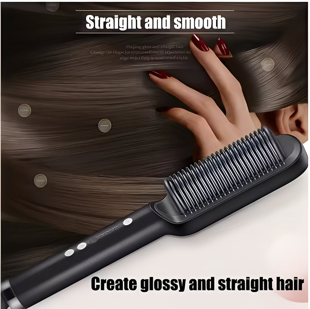 ✨ Cepillo Alisador Eléctrico – Liso Perfecto en Minutos ✨
